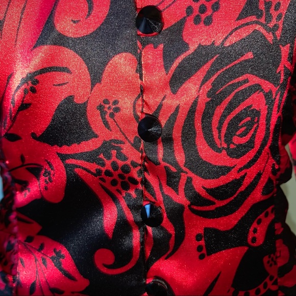 Xscape Black and Red Ladies Blazer Jacket Size 8 - Picture 3 of 16